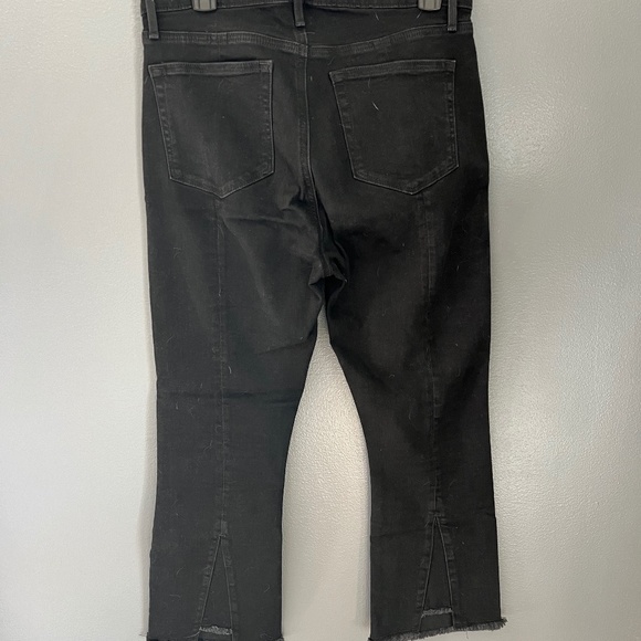 Ann Taylor LOFT High Rise Kick Crop Jeans with Frayed Hem - Picture 2 of 5